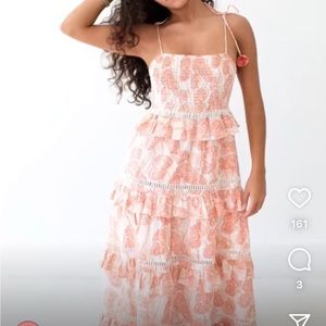 Marea coral cove ruffle maxi dress